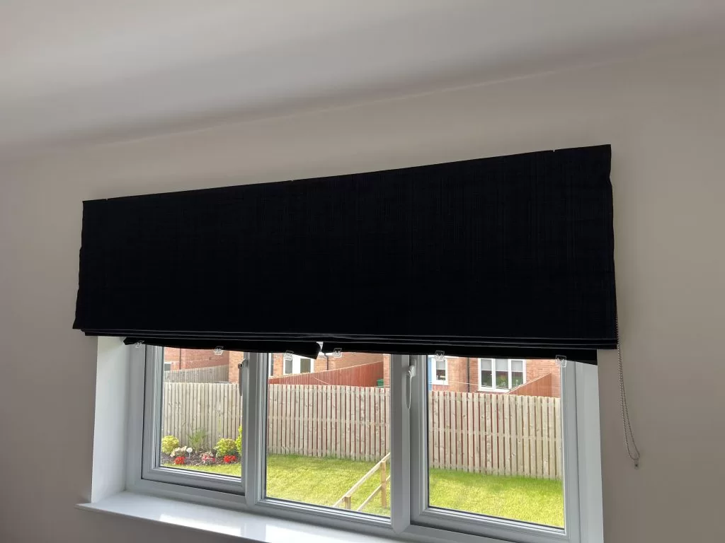 Black Roman blinds